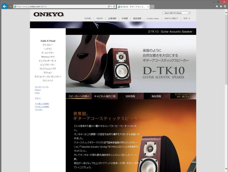 ONKYO 세계 최초 기타 어쿠스틱 스피커 Takamine ONKYO D-TK10 소형