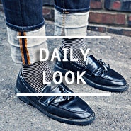 [LAON SOCKS x DAILY LOOK] NO. 008 BASIC STRIPES - BROWN