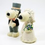 Snoopy & Belle Wedding Cake Topper PVC bride & groom