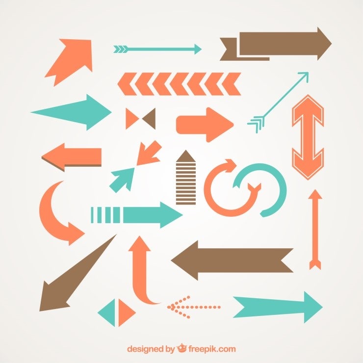 빈티지 화살표 벡터