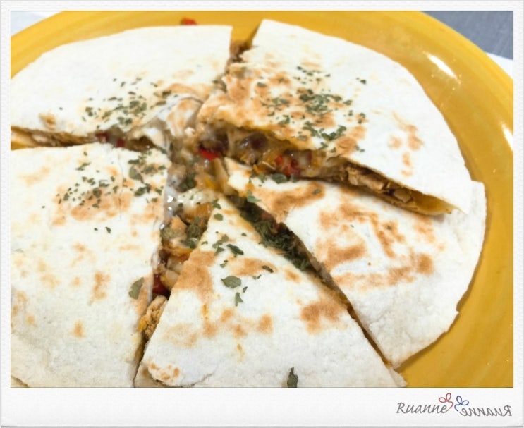 멕시코음식, 또띠아 치킨 퀘사디아 만들기 (브런치 메뉴) : 네이버 블로그
