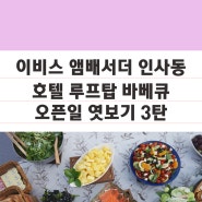 [도심 힐링 BBQ] 이비스 앰배서더 인사동 호텔 Right Night BBQ 첫 날 실황 엿보기! 3탄