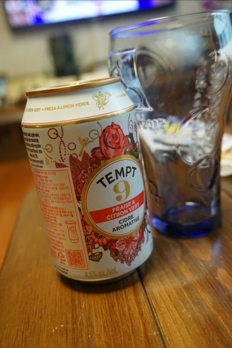 [과일맥주 리큐르 과실주] 템트나인 템트9 TEMPT 9 - Strawberry&Lime : 네이버 블로그