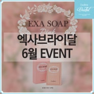 웨딩드레스속옷 엑사브라이달 6월 이벤트 - 제품 구매시 엑사소프핑크 샘플 1박스 증정
