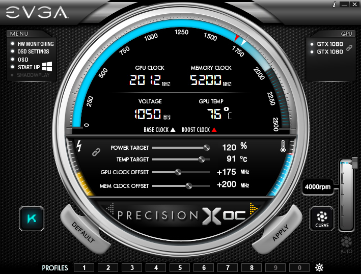 EVGA Precision XOC (엔비디아 지포스 10 시리즈만 가능) : 네이버 블로그