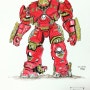 #293 Ironman Hulkbuster watercolor [제이크의 그림여행]