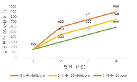 자전거 에르고미터 검사 노모그램