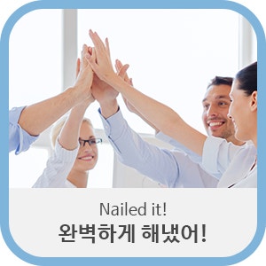 오늘의 영어 한마디 / Nailed it!
