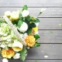 결혼기념일 [ 노원꽃집 , 예쁜꽃바구니 _ 마리앤마르 ] orange, yellow, 드라이수국, florist, European, flower shop