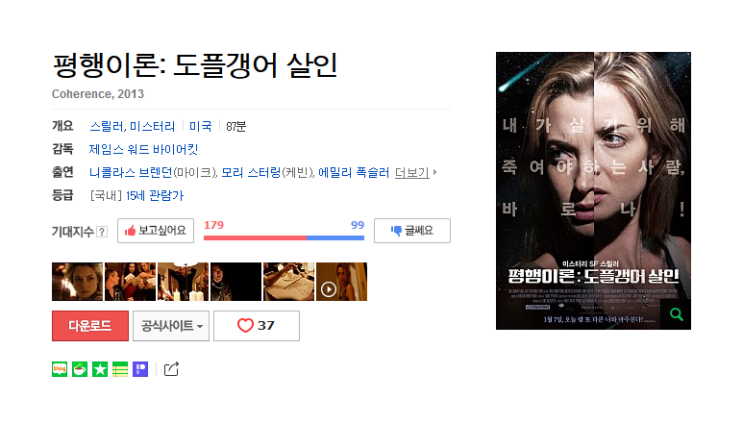 Coherence , 2013 (평행이론: 도플갱어 살인) : 네이버 블로그