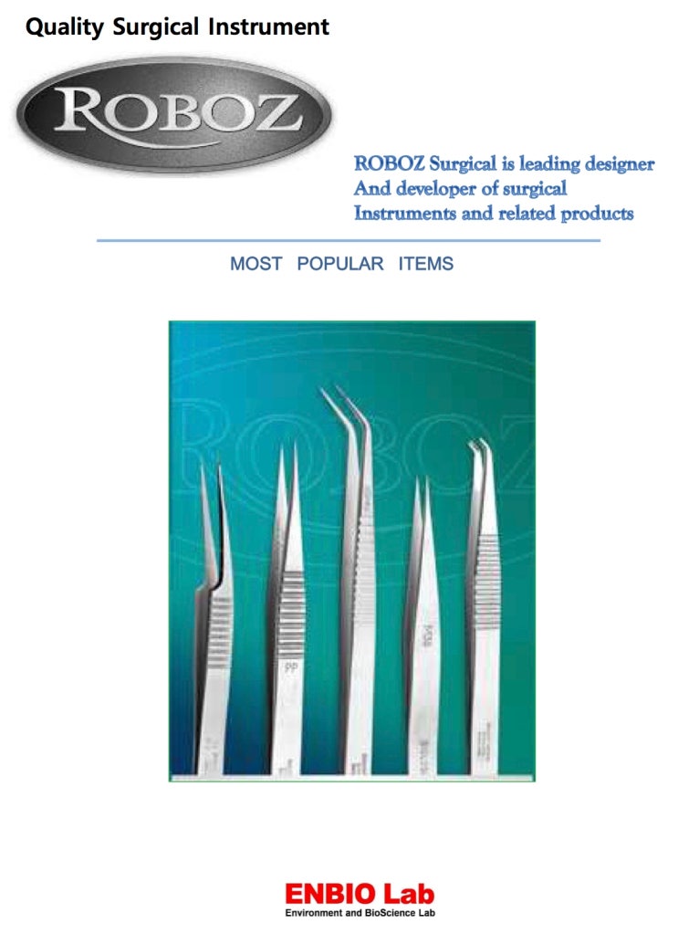 [엔바이오랩]-ROBOZ / Surgical Instrument-Most Popular Items / 로보즈사의 가장 인기있는 ...