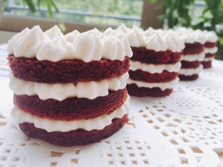 레드벨벳케이크 만들기 무색소 천연비트_natural beet colored red velvet cake ...