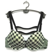 [::codescombine innerwear] Hound's Tooth Front Hook Set