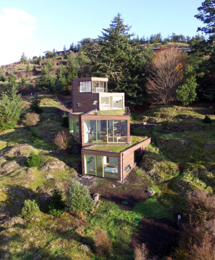 산비탈 경사각을 활용한 다단계 방식의 단독주택 공간 뷰 : 네이버 블로그