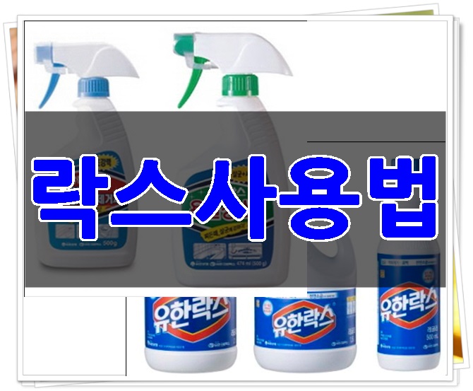 락스사용법이 있다는 사실, 알고 계셨나요? : 네이버 블로그