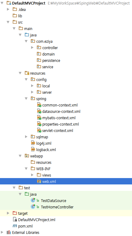 IntelliJ 에서 Eclipse Spring MVC 템플릿 형태로 초기 프로젝트 구성 : 네이버 블로그