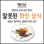 [인사동 맛집/팔라죠 듀에 와인 백서] 와인 초보자를 위한 '잘못된 와인 상식 5가지:Q&A'