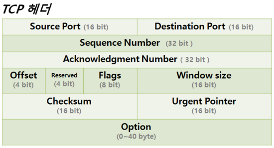 TCP 와 UDP [동작원리/헤더/차이점]