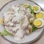 [다이어트샐러드] 요거트를 땅콩, 콘프레이크와 함께 드레싱으로 - 바나나양상추샐러드