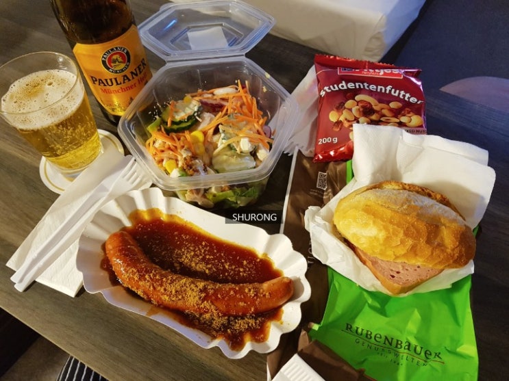 [독일 뮌헨] 뮌헨 중앙역 맛집; RUBENBAUER 커리부어스트; REBE TO GO 샐러드바; Briochedoree, LE ...