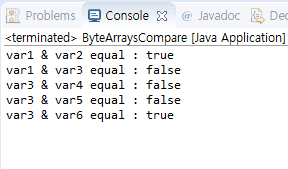 [JAVA] Byte Arrays Compare Example (바이트배열 값 비교하기 예제) : 네이버 블로그 image.