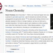 [참고] 컨서버피디아, 촘스키와 관련 논란(Noam Chomsky Controversies)