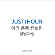 [JUST1HOUR] 허리 운동 컨설팅 상담 과정