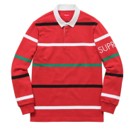 [슈프림 스트라이프 럭비티] SUPREME 16FW STRIPED RUGBY