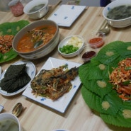 <대전탄방동맛집/대전서구맛집 강릉집>새콤달콤 우럭회무침코스 포장해서 온가족 포식했네요/대전회무침맛집 추천/긍정걸이야기