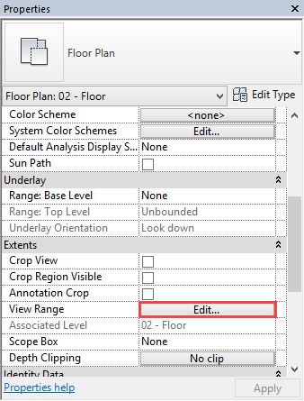 레빗(revit) 뷰 범위(view range)에 대하여... : 네이버 블로그
