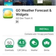 스마트폰 배터리 엄청 소모하는 GO Weather Forecast & Widgets