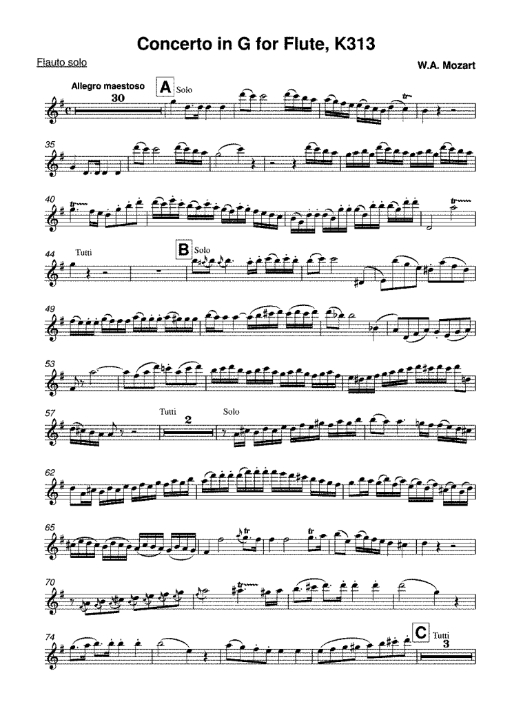 Mozart Flute Concerto No. 1 in G major (K. 313) 네이버 블로그