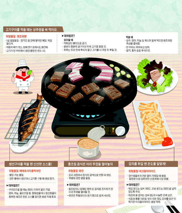 [재미있는 과학] 음식 속 유해 물질 - 탄 고기 속 발암물질, 채소가 독성 줄여준대요 : 네이버 블로그
