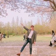 봄코디:) 블레이져 자켓과 함께한 서울숲 벚꽃엔딩