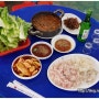 봄도다리회(이시가리)와 멸치쌈밥 시장밥상