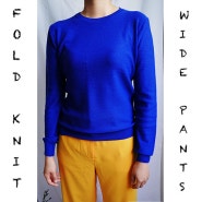 [on-going] Fold knit / Wide pants