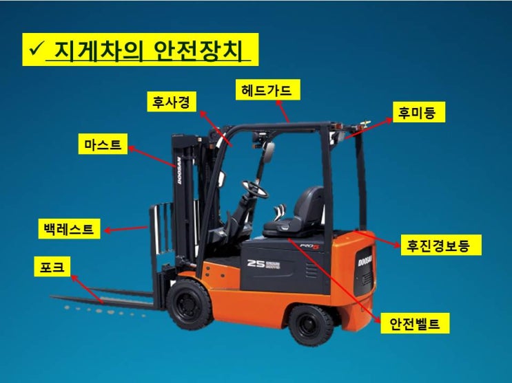 지게차의 안전관리 : 네이버 블로그