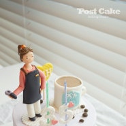 슈가 모델링 케이크 : 바리스타 슈가 케이크! 넘나 특별한 케이크 선물!