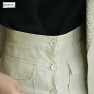 [only one] Linen skirt ( ivory )