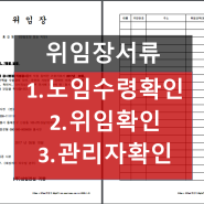 위임장과 노임지불-인력