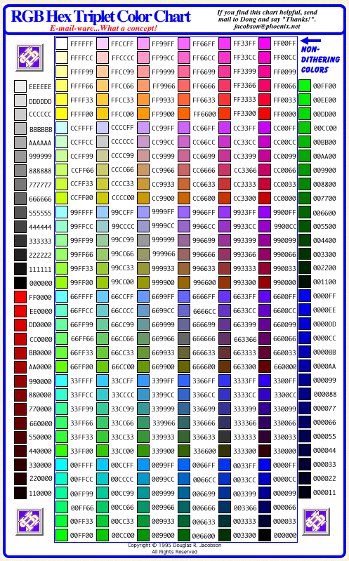 RGB 색상표 : 네이버 블로그