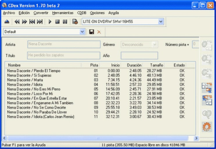 CDex - CD to MP3 converter, FLAC, M4A, WMA, OGG. CD- wav 파일 - mp3만들기 ...