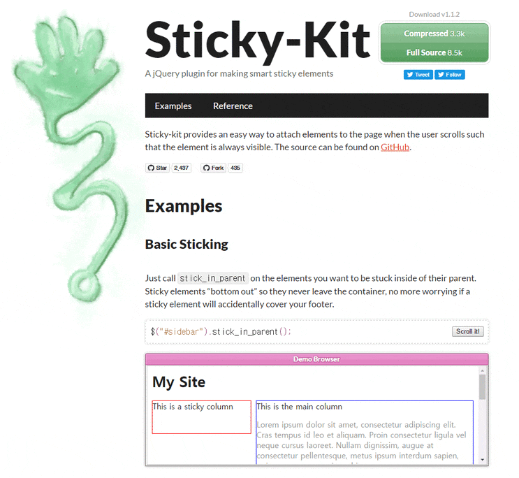 [스크롤을 따라오는 사이드바 (?)] Sticky-Kit js : 네이버 블로그