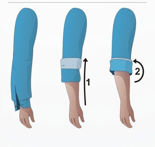 남자 셔츠 소매 접는법, 체형별 셔츠 롤업 방법! : 네이버 블로그