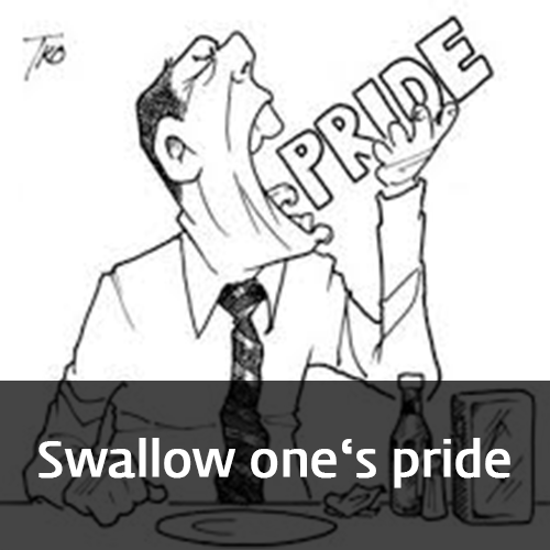 Swallow one's pride 자존심을 버리다 네이버 블로그