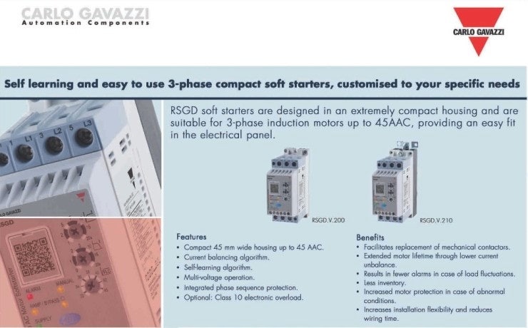 [Carlo Gavazzi 소프트스타터 신제품 런칭 : RSGD 45mm Self-learning General Purpose ...