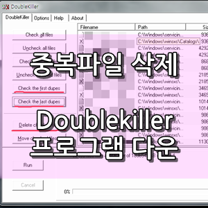 중복파일 삭제(DoubleKiller 중복파일 제거 ) : 네이버 블로그