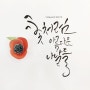 [캘리그라피 글귀] 아름다운 나날들