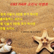 김해 내외동 미용실 C&S HAIR 썸머이벤트2) 펌,염색시 크리닉 3만원