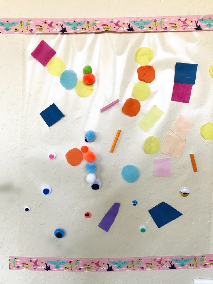 초간단놀이 소근육발달, 창의력을 기르는 Contact Paper Art, Sticky Mural : 네이버 블로그